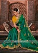 Satin Silk Green Color Saree